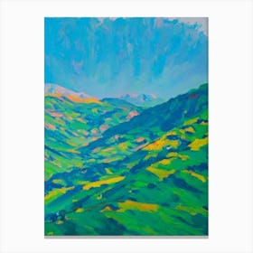 Écrins National Park France Blue Oil Painting 1  Canvas Print