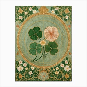 Lucky Shamrocks Canvas Print