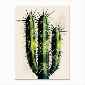 Crown Of Thorns Cactus Minimalist Abstract 3 Canvas Print
