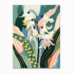 Colourful Flower Illustration Lily Of The Valley 1 Canvas Print