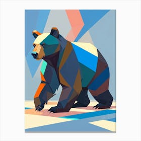 Abstract Bear Canvas Print