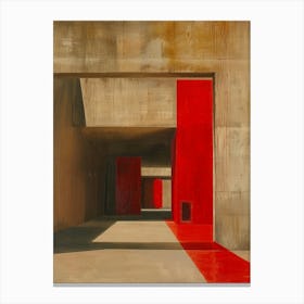 Red Corridor Canvas Print