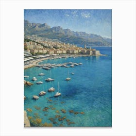 Seaside Tranquility in Greece Timeless Beauty of the Aegean Canvas Print