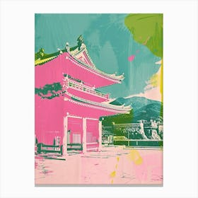 Himeji Japan Duotone Silkscreen 11 Canvas Print