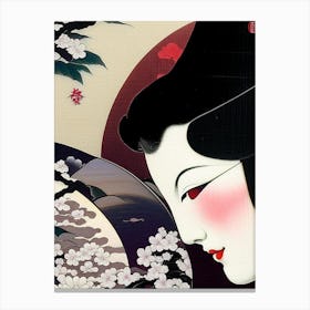 Close Up Yin and Yang 2, Japanese Ukiyo E Style Canvas Print