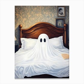 Ghost In Bed Canvas Print