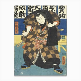 Actor In The Role Of Wrestler Hanaregoma No Chōkichi By Utagawa Kunisada Canvas Print