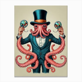 Octopus Magician Canvas Print