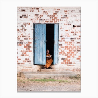 The Studying Monk Canvas Print