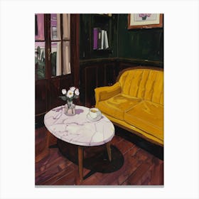 Yellow Couch Canvas Print