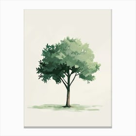 Walnut Tree Pixel Illustration 1 Canvas Print