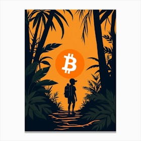 Bitcoin In The Jungle 3 Canvas Print