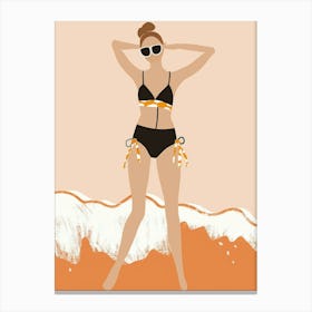 Woman In Bikini Canvas Print