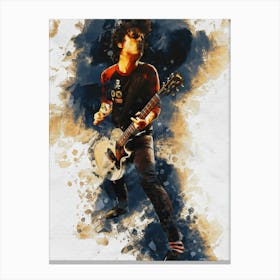 Smudge Of Portrait Billie Joe Armstrong Concert 1 Canvas Print
