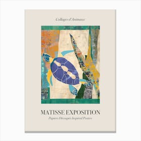 Sea Turtle 4 Matisse Inspired Exposition Animals Poster Canvas Print