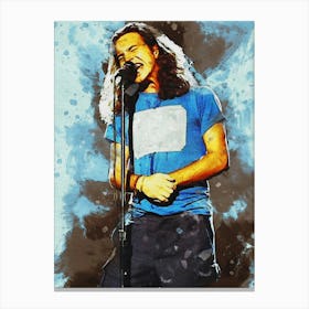 Smudge Of Portrait Eddie Vedder Pearl Jam Band Canvas Print