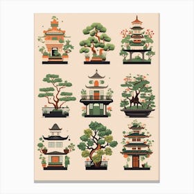 Bonsai Tree Japanese Style 12 Canvas Print