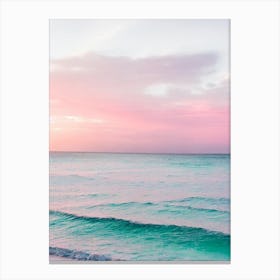 White Beach, Boracay, Philippines Pink Photography 2 Canvas Print