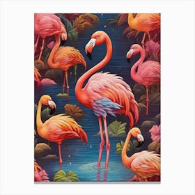 Flamingos 3 Canvas Print