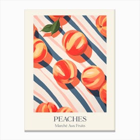 Marche Aux Fruits Peaches Fruit Summer Illustration 6 Canvas Print