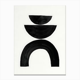 Black And White Abstract Painting 1 Canvas Print