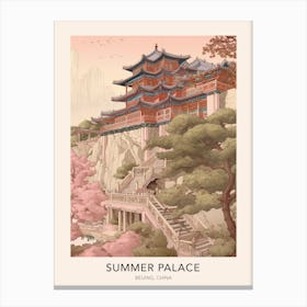 The Summer Palace Beijing China Travel Poster Canvas Print