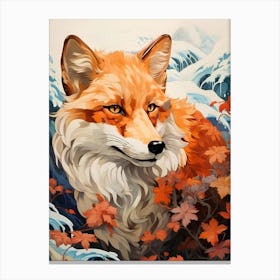 Fox In The Snow Canvas Print