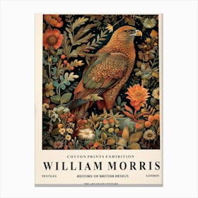 Bird art, William Morris print, Eagle wall art, Floral botanical poster | wall art Canvas Print