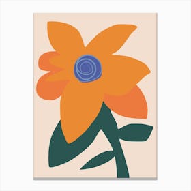 Macro Orange Bloom Canvas Print