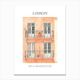 Lisbon Travel And Architecture Poster 2 Canvas Print