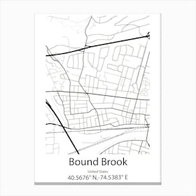 Bound Brook,United States Minimalist Map Canvas Print