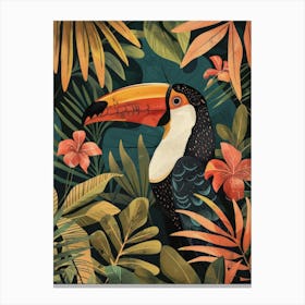 Toucan In The Jungle Canvas Print