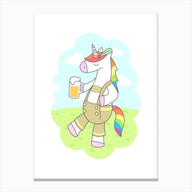 Unicorn Oktoberfest Canvas Print