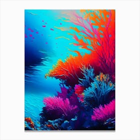 Coral Reef Waterscape Bright Abstract 3 Canvas Print