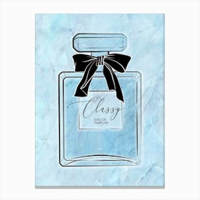 Classy Perfume Blue Canvas Print