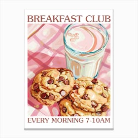Breakfast Club Milk And Chocolate Cookies 1 Canvas Print