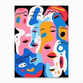 Group Of Faces Canvas Print