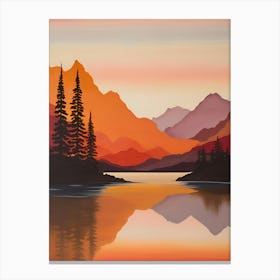 Sunset In The Mountains 94 Canvas Print