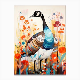 Bird Painting Collage Canada Goose 2 Canvas Print