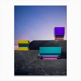 Colourful Totems Canvas Print