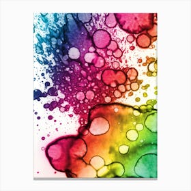 Abstract Watercolor Rainbow 2 Canvas Print