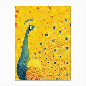 Yellow Peacock 3 Canvas Print