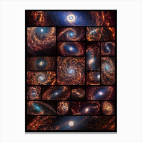 JWST 19+2 Spiral Galaxies, no text (James Webb/JWST) — space poster Canvas Print