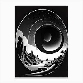 Astronomy Noir Comic Space Canvas Print