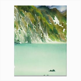 Fiordland National Park New Zealand Water Colour Poster Canvas Print