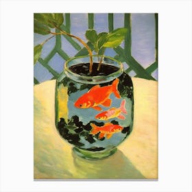 Three Golden Fishes Canvas Print