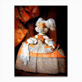 Ruth The Royal Rabbit Pet Portraits Canvas Print