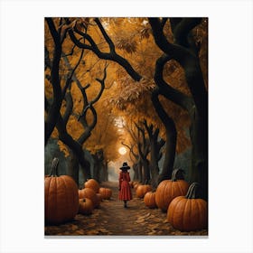 Pumpkin Road Canvas Print