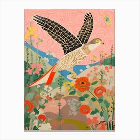 Maximalist Bird Painting Falcon 2 Canvas Print