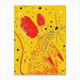 Yellow Mouse 4 Canvas Print